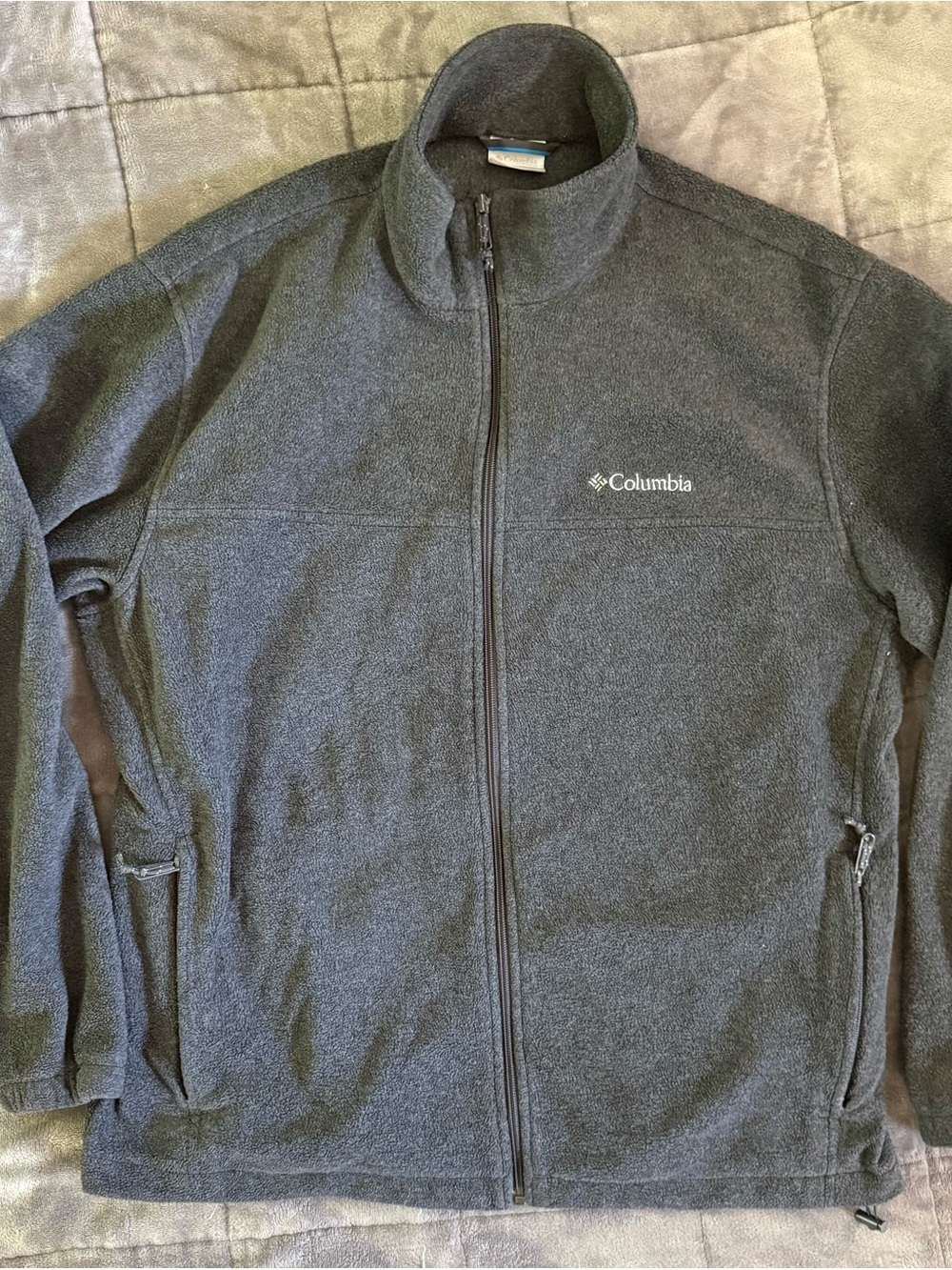 Columbia Men's Dark Gray Full-Zip Fleece Jacket